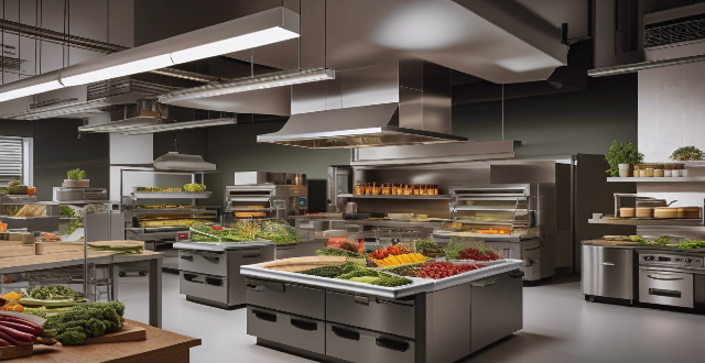 How can cross-contamination be prevented in a commercial kitchen ?