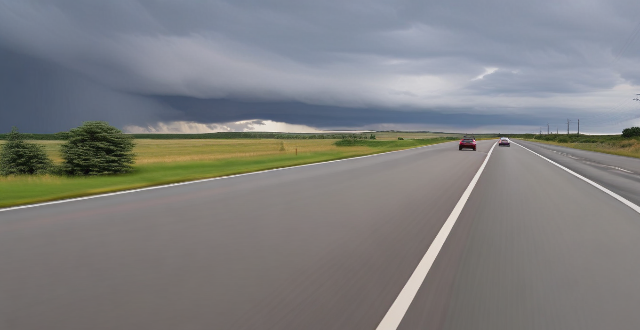 How do I drive through a dust storm safely